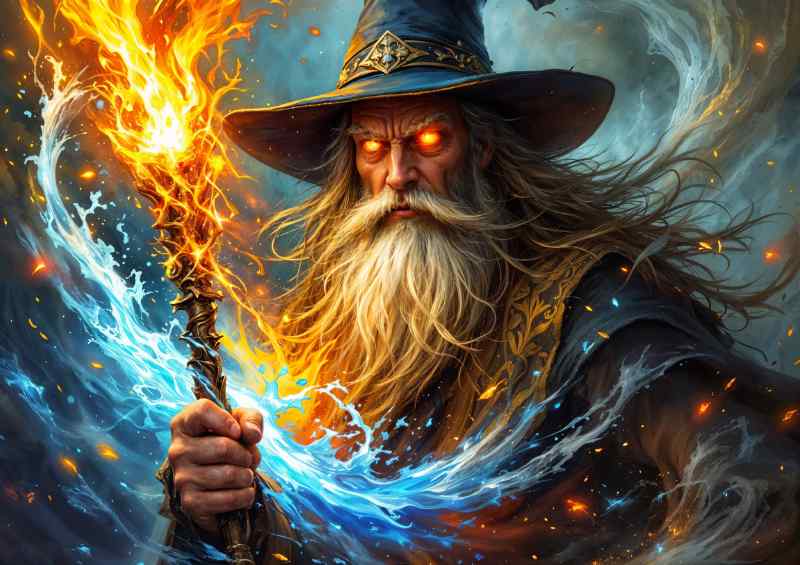 Wizzard powerful spells | Metal Poster