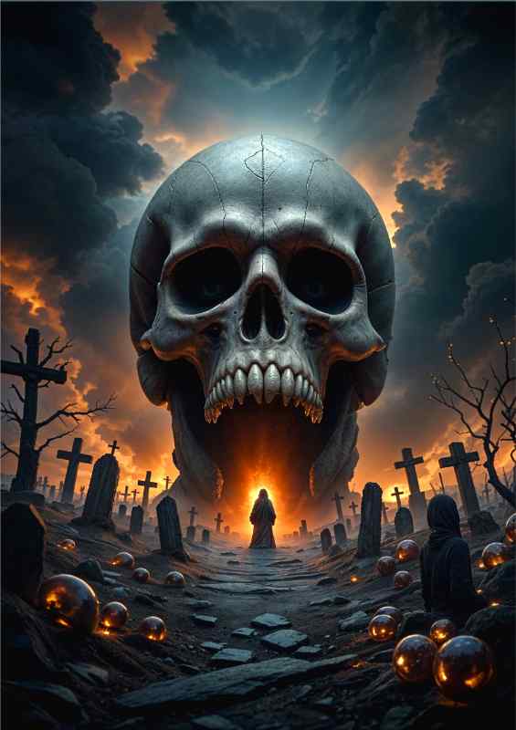 Enter into skull mountain | Metal Poster