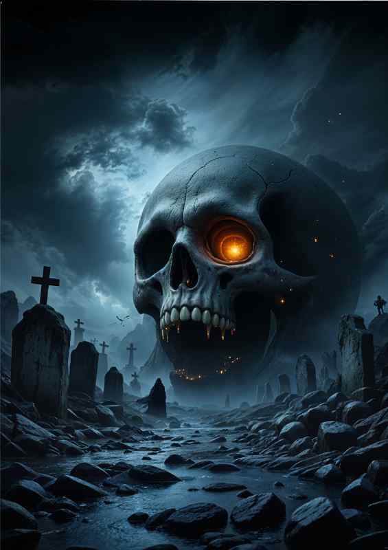 Graveyard of skulls | Metal Poster