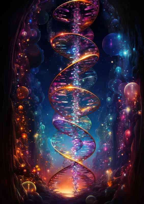 Radiant Color Waves Transformative Shape Artistry DNA