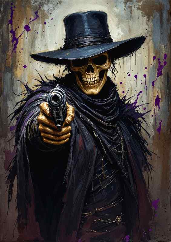 The old cowboy | Metal Poster