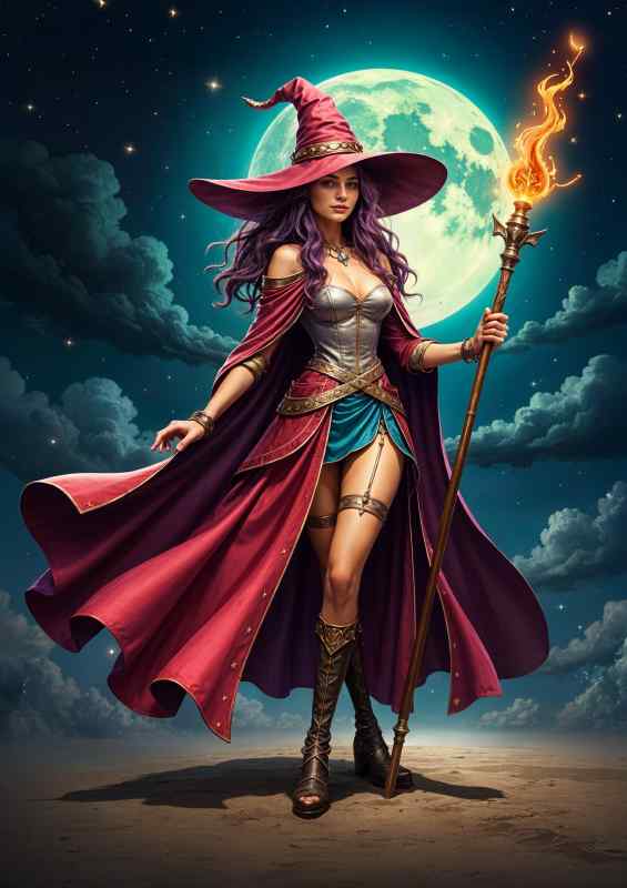 The witch dressed for a party | Metal Poster
