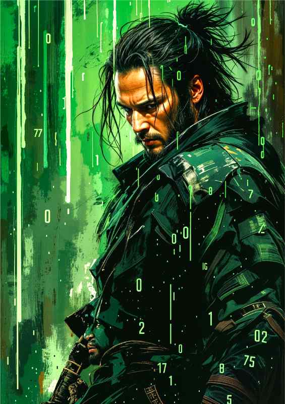 Neo into the samurai | Metal Poster