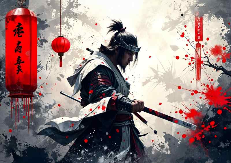 Samurai master warrior dark fantasy | Metal Poster