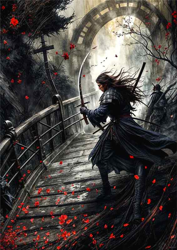 Dark and mysterious warrior | Metal Poster