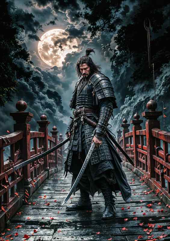 Keanu reaves in a samurai warrior mode | Metal Poster