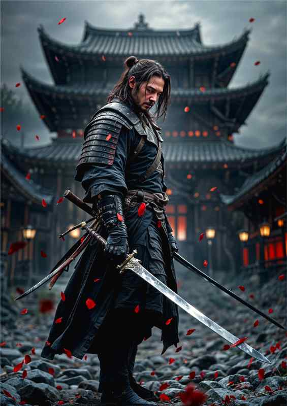 Samurai returning home | Metal Poster