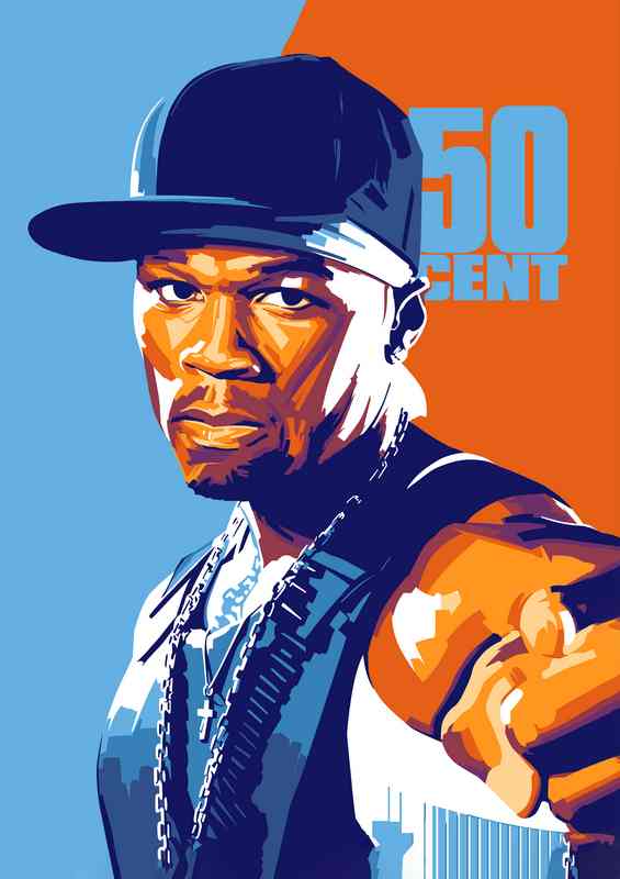 Fiddy Cent with baseball cap
