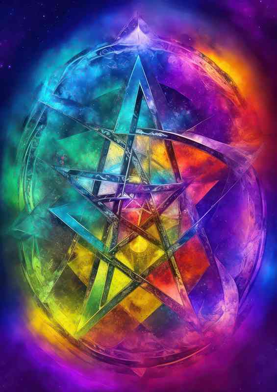 Wiccan Pentagrams Cosmic Energy