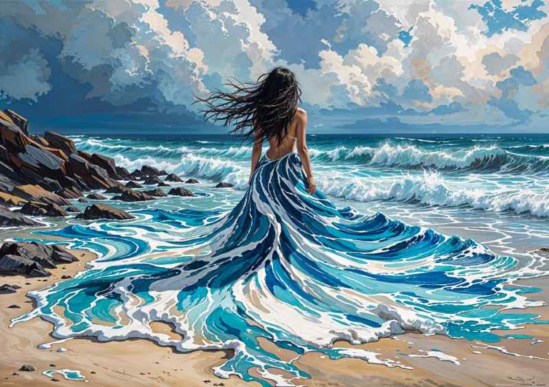 Painted lady of the sea | Metal Poster