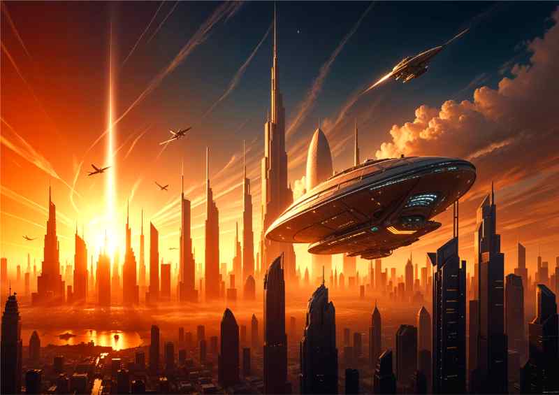 Future space ships are amongst us | Metal Poster