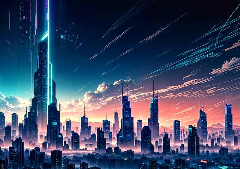 The neon future is here | Metal Poster