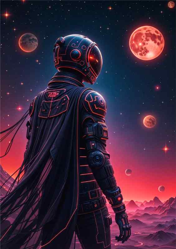 Neon space cadet | Metal Poster