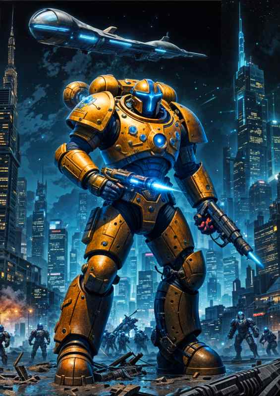 Captain broc of the guardian task force | Metal Poster