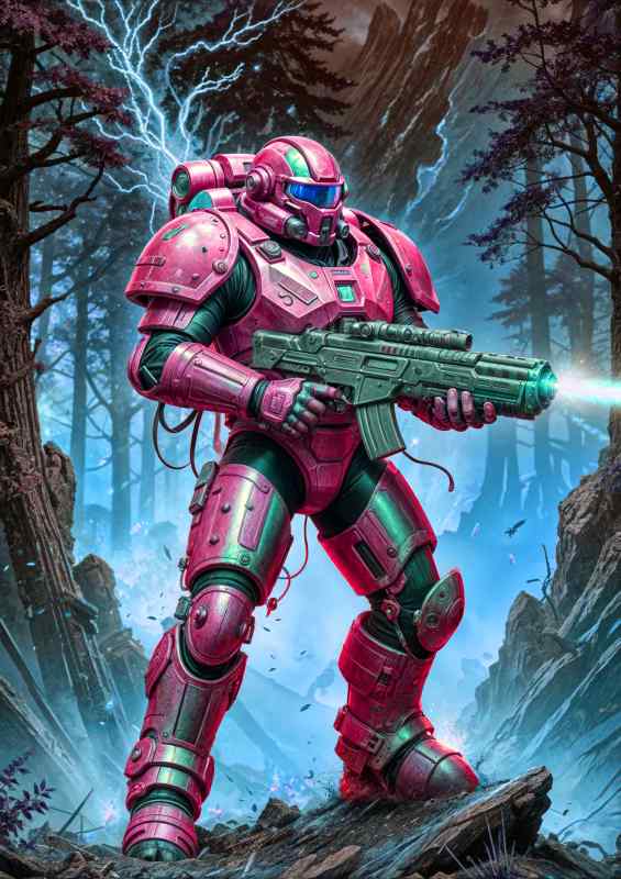 Captain crimson of the guardian task force copy | Metal Poster