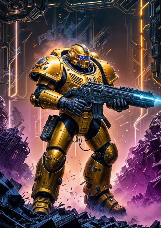 Captain marcus of the guardian task force | Metal Poster