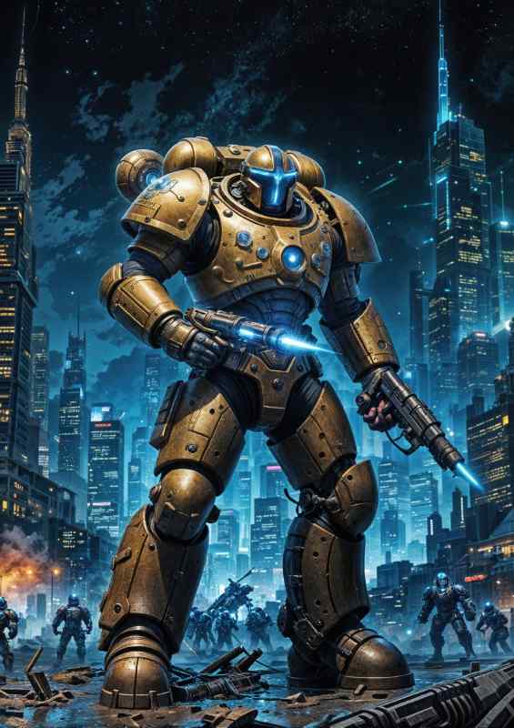 Captain tom in battle of the guardian task force | Metal Poster