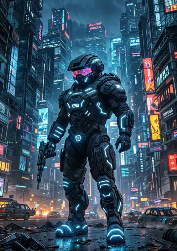 Commander alex in battle of the guardian task force | Metal Poster