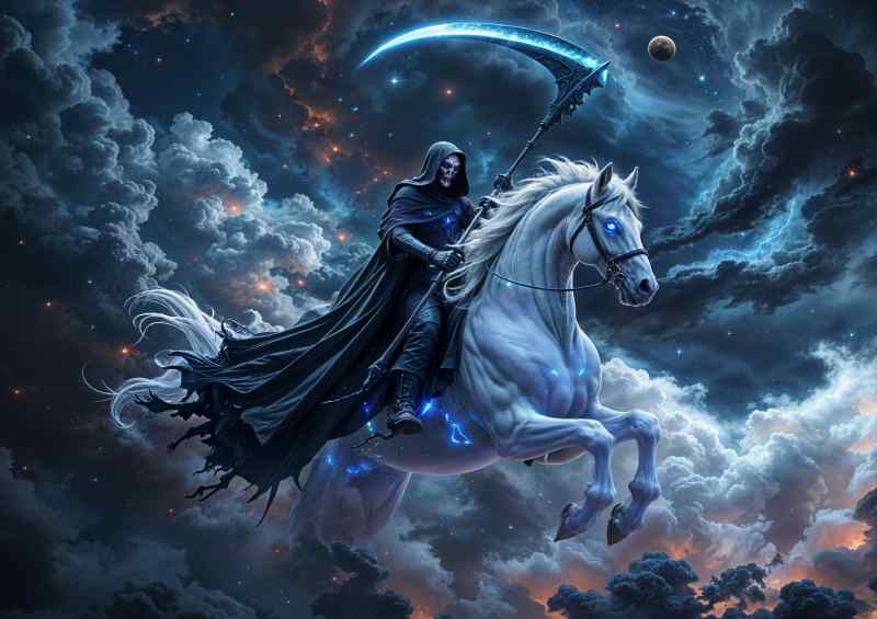 Death in space grim reaper | Metal Poster