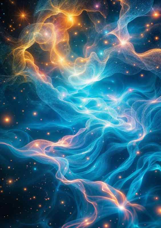 Light symphony space matter | Metal Poster