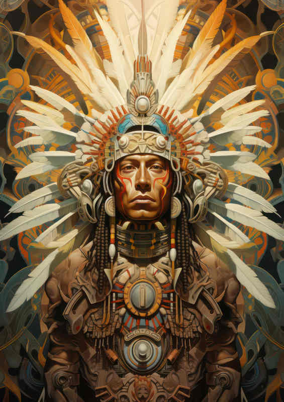 Big Cheif In Native American warrior