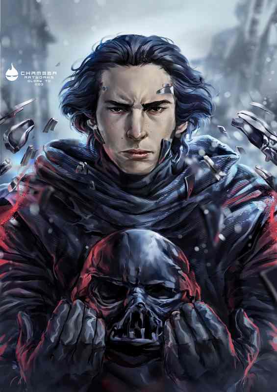 Kylo Rens Manga Style Art Revealed Metal Poster