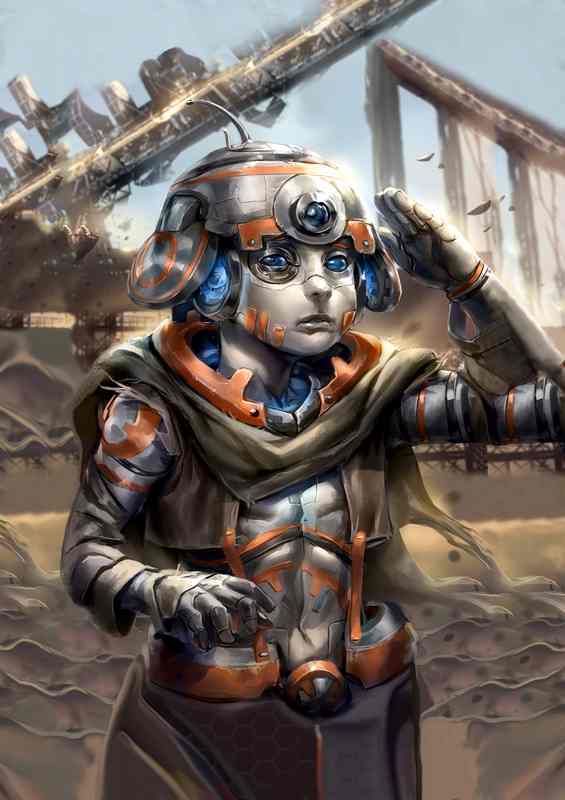 New Worlds BB8 Manga Metal Poster