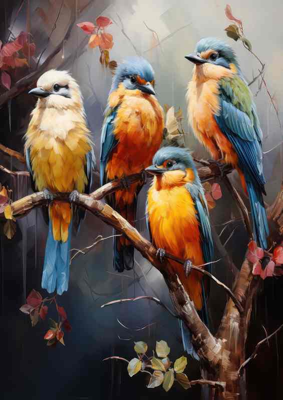 A Visual Celebration of Avian Beauty birds on a branch
