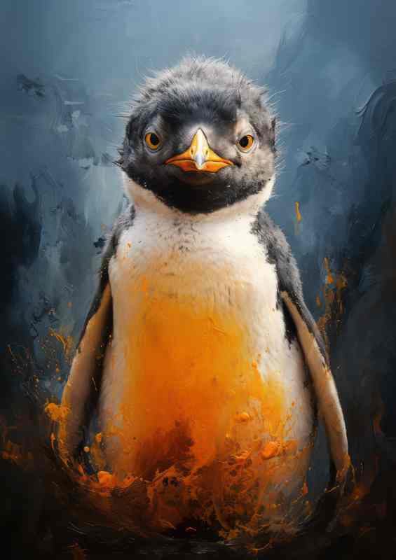 Baby Penguin abstract in art