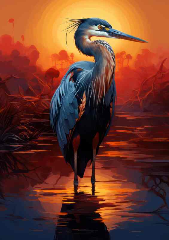 Dawns Delicate Heron Ballet