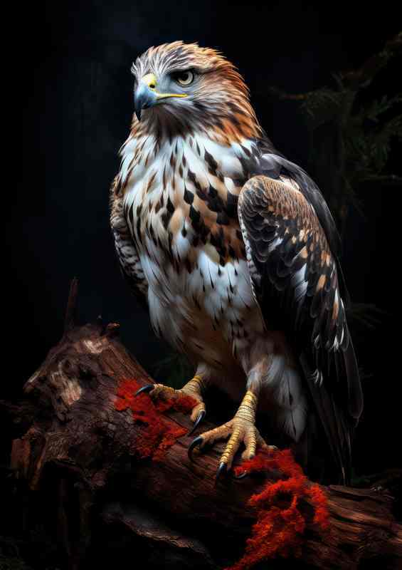 Hawks on a Limb Capturing Grace and Majesty