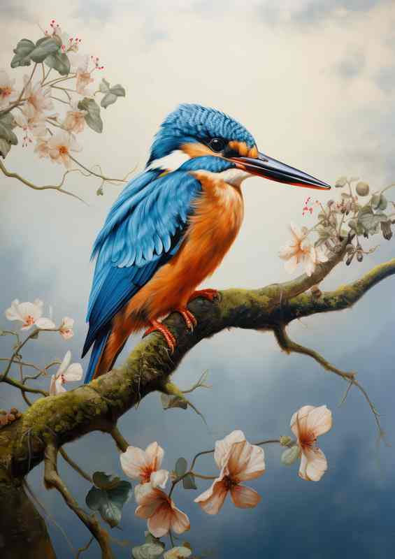 Kingfisher Birds on a Tranquil Perch