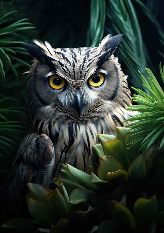 Long-Eared Owl from the Wooded Realm