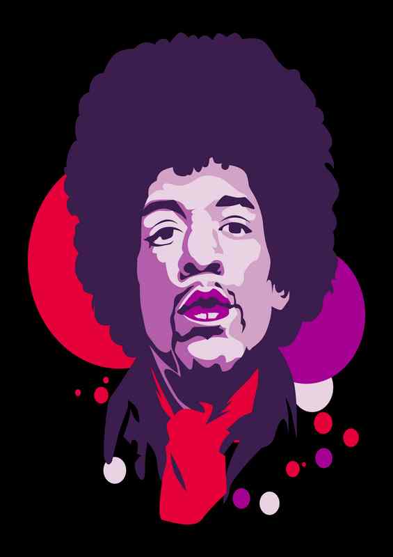 jimmi hendrix retro