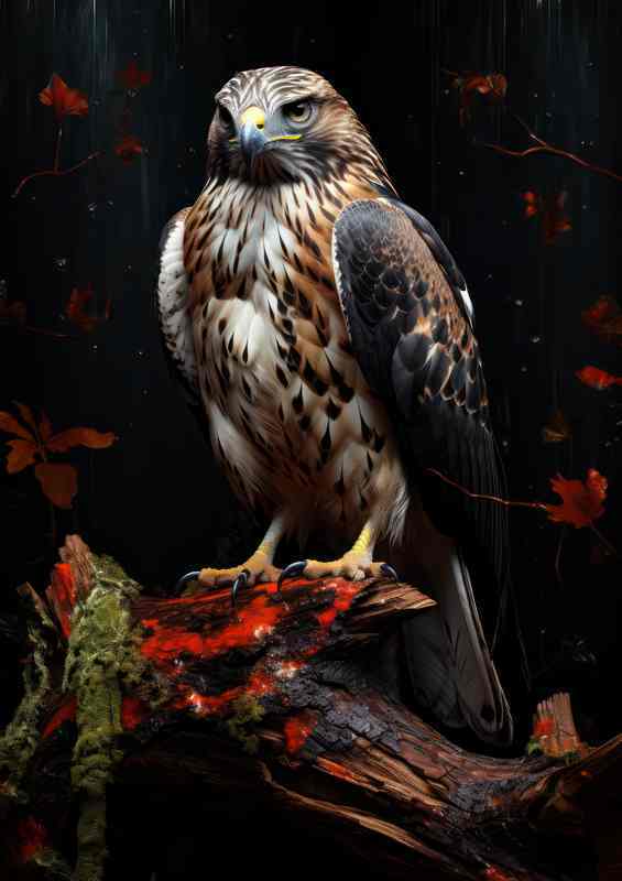 Perched Hawks A Study in Stillness and Power