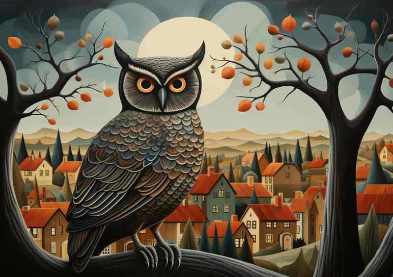 A close up of a Owl in the countryside