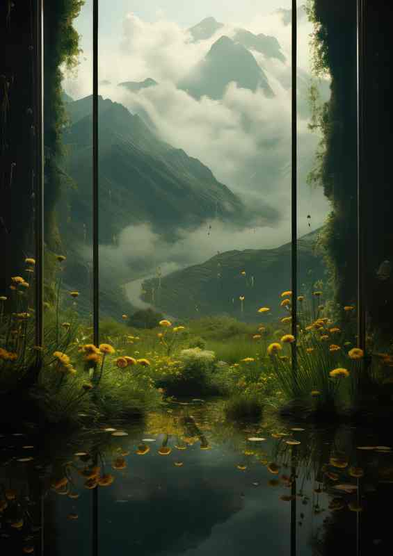 Reflective Nature Metal Poster