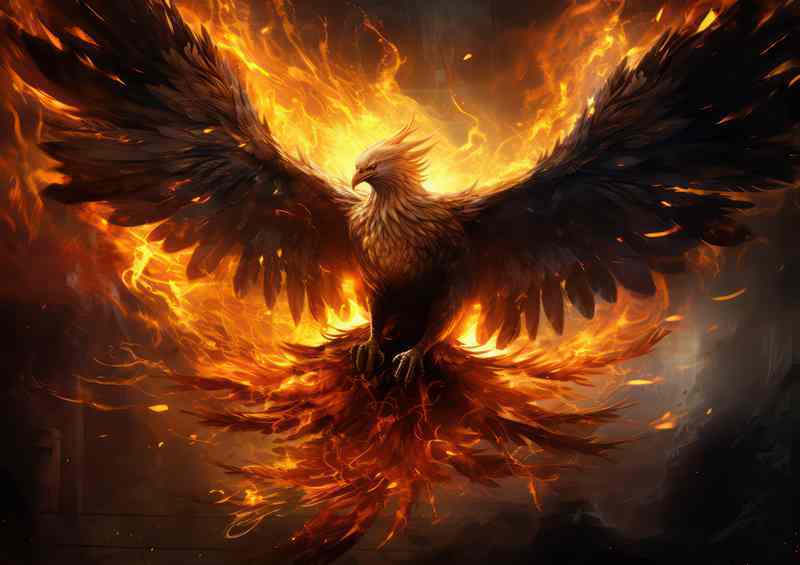 Phoenix's Inspirational Journey Metal Poster