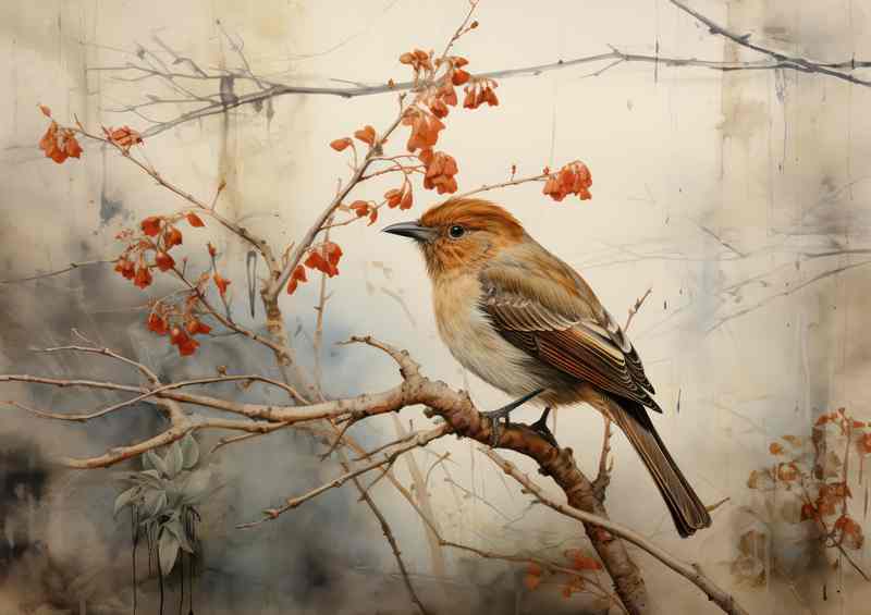 Morning Chorus Birds on a Branch at Sunrise