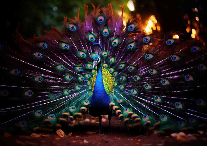Peacock Splendor in Bloom Natures Masterpieces