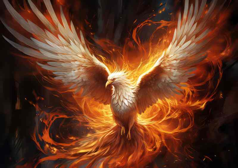 Rising from Darkness The Phoenix Soars in the Night