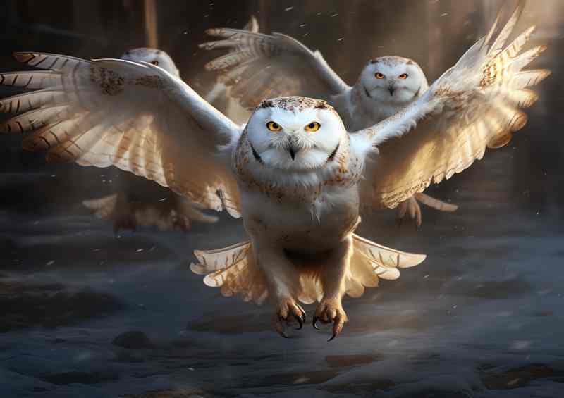 Snowy Owls Going Home to nest