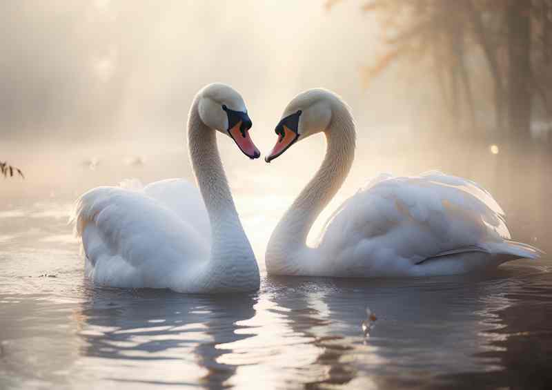Watching Swans on a Lake A Peaceful Retreat
