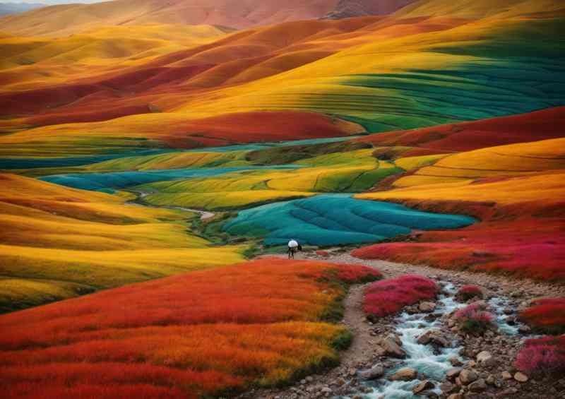 Array Of Colours On The Mountain