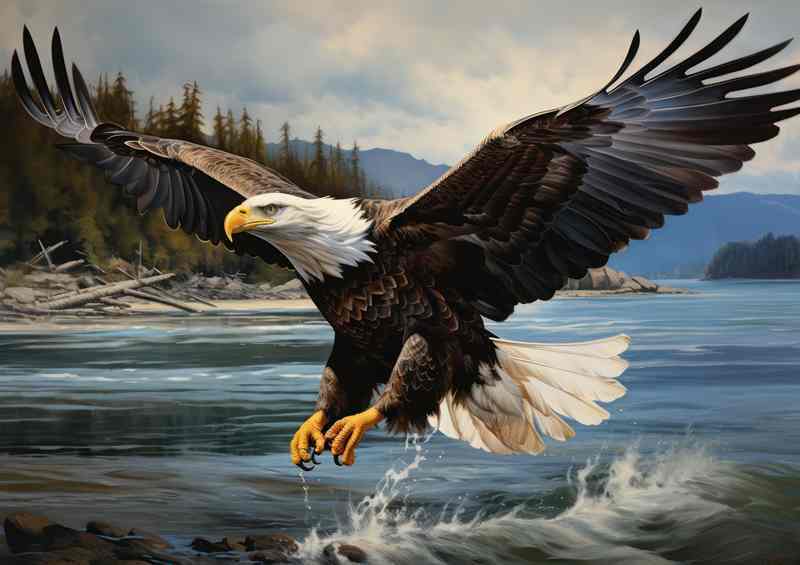 Witnessing Eagles Soaring Above Water Nature's Beauty