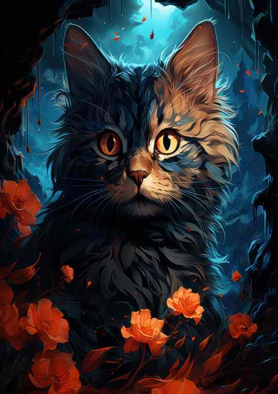 Brighten Your Day with Colorful Cat