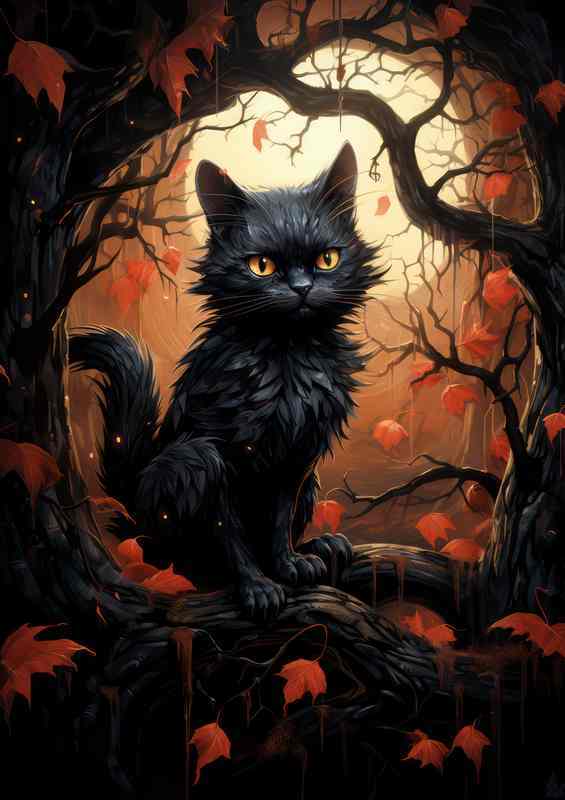 Colorful Cats in Focus Metal Poster