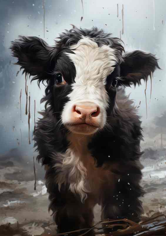 Cow Calf In the field