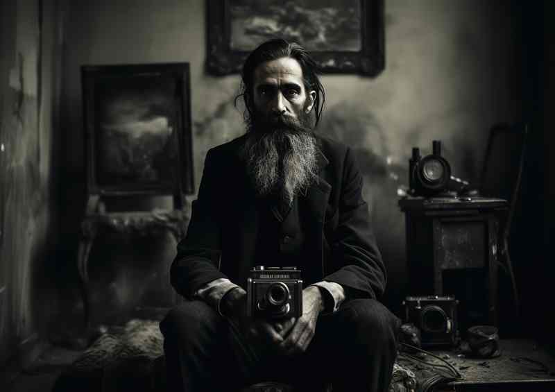 Cameraman Holding His New Camera