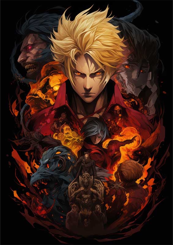 Anime All-Stars Metal Poster